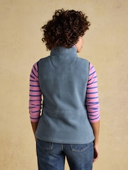 Joules Heritage Chambray Blue Fleece Gilet - Image 5 of 14
