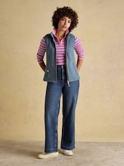 Joules Heritage Chambray Blue Fleece Gilet - Image 6 of 14