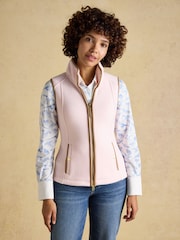 Joules Heritage Light Pink Fleece Gilet - Image 1 of 11