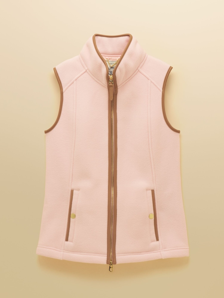 Joules Heritage Light Pink Fleece Gilet - Image 11 of 11