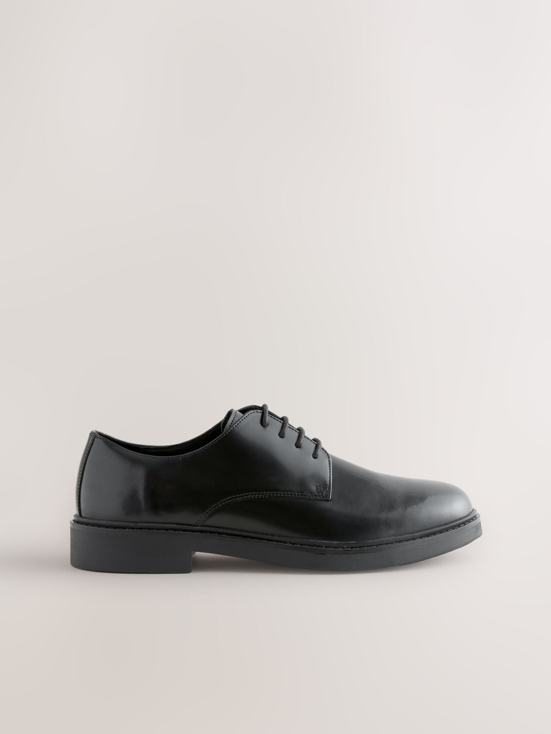 Buy Black Hi-Shine Leather Derby Shoes from Next USA