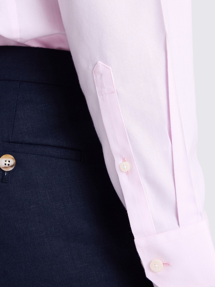 MOSS Pink Slim Fit Royal Oxford Non Iron Shirt - Image 2 of 2