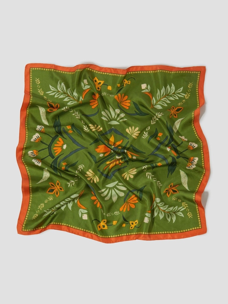 Monsoon Green Sabrina Floral Print Scarf - Image 1 of 2