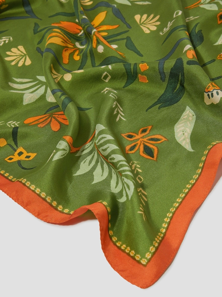 Monsoon Green Sabrina Floral Print Scarf - Image 2 of 2 Monsoon Green Sabrina Floral Print Scarf - Image 2 of 2