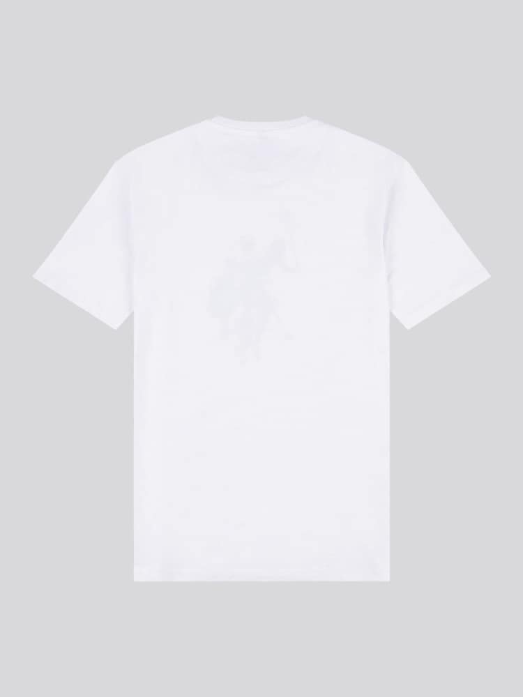 Білий - U.S. Polo Assn. Mens Double Horsemen Graphic 100% Cotton T-Shirt - Image 2 of 3