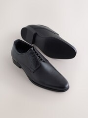 Black Embossed Derby Shoes - Image 3 of 5