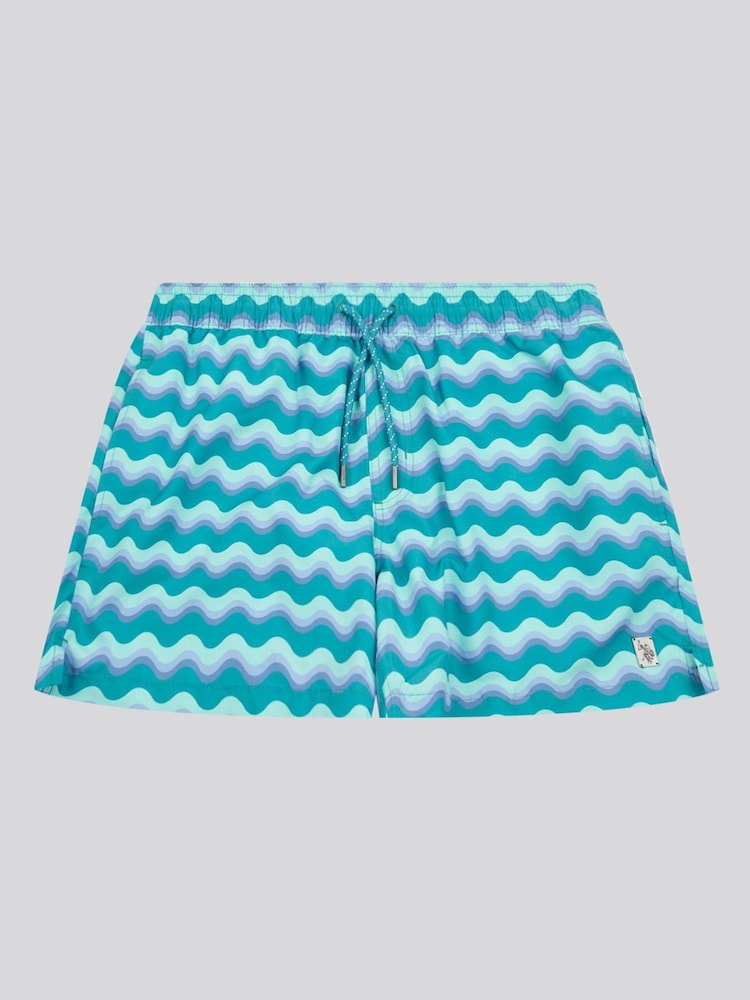 U.S. Polo Assn. Green Mens Wave Swim Shorts - Image 1 of 4