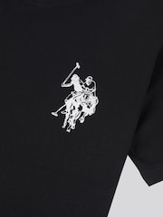 أسود - U.S. Polo Assn. Mens Large Player 100% Cotton T-Shirt - صورة 2 من 3