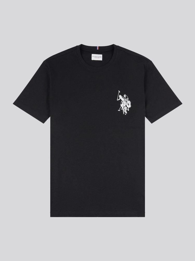 U.S. Polo Assn. Black Mens Large Player 100% Cotton T-Shirt - Image 3 of 3