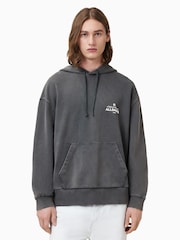 AllSaints Grey Soleil Oth 100% Organic Cotton Hoodie - Image 2 of 4