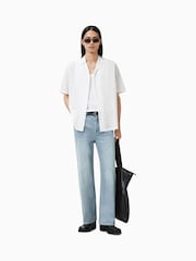 AllSaints White Haven Short Sleeve 100% Organic Cotton Shirt - Image 2 of 4