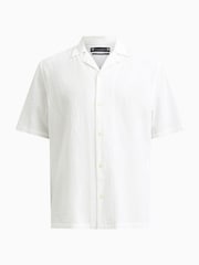AllSaints White Haven Short Sleeve 100% Organic Cotton Shirt - Image 4 of 4