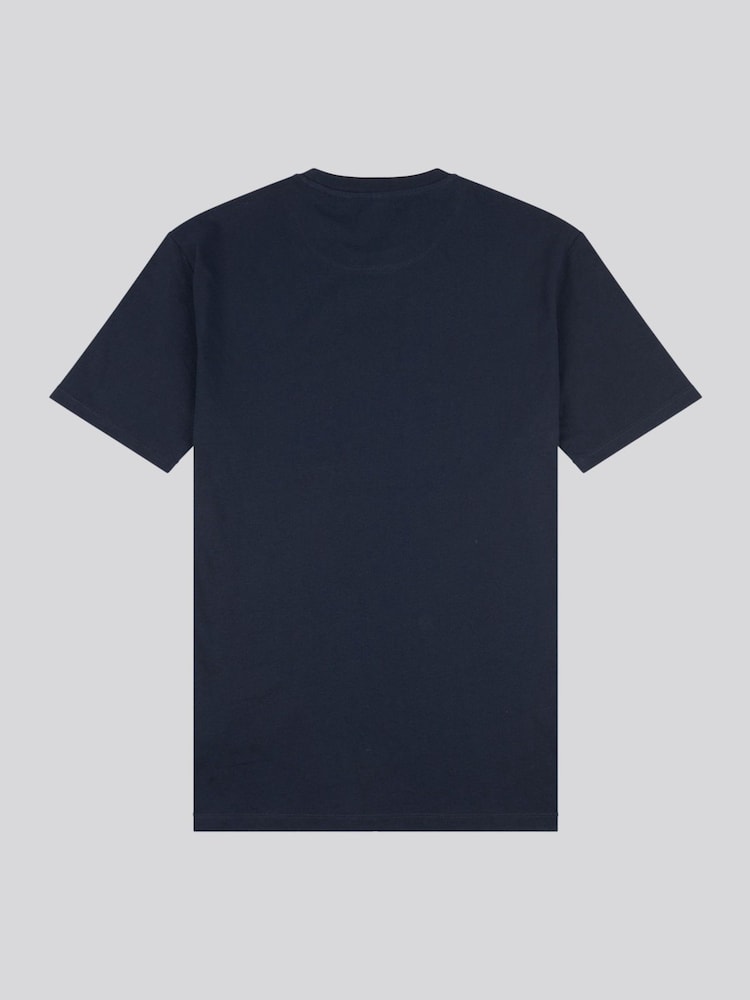 U.S. Polo Assn. Blue Mens Double Horsemen Graphic 100% Cotton T-Shirt - Image 2 of 3