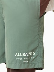 AllSaints Green Underground Swim Shorts - Image 3 of 10