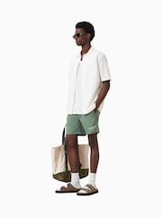 AllSaints Green Underground Swim Shorts - Image 4 of 10