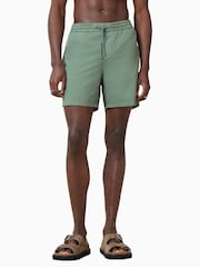 AllSaints Green Underground Swim Shorts - Image 6 of 10