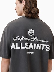 AllSaints Black Soleil Short Sleeve Crew 100% Organic Cotton T-Shirt - Image 2 of 7