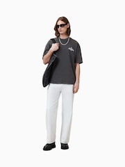 AllSaints Black Soleil Short Sleeve Crew 100% Organic Cotton T-Shirt - Image 3 of 7