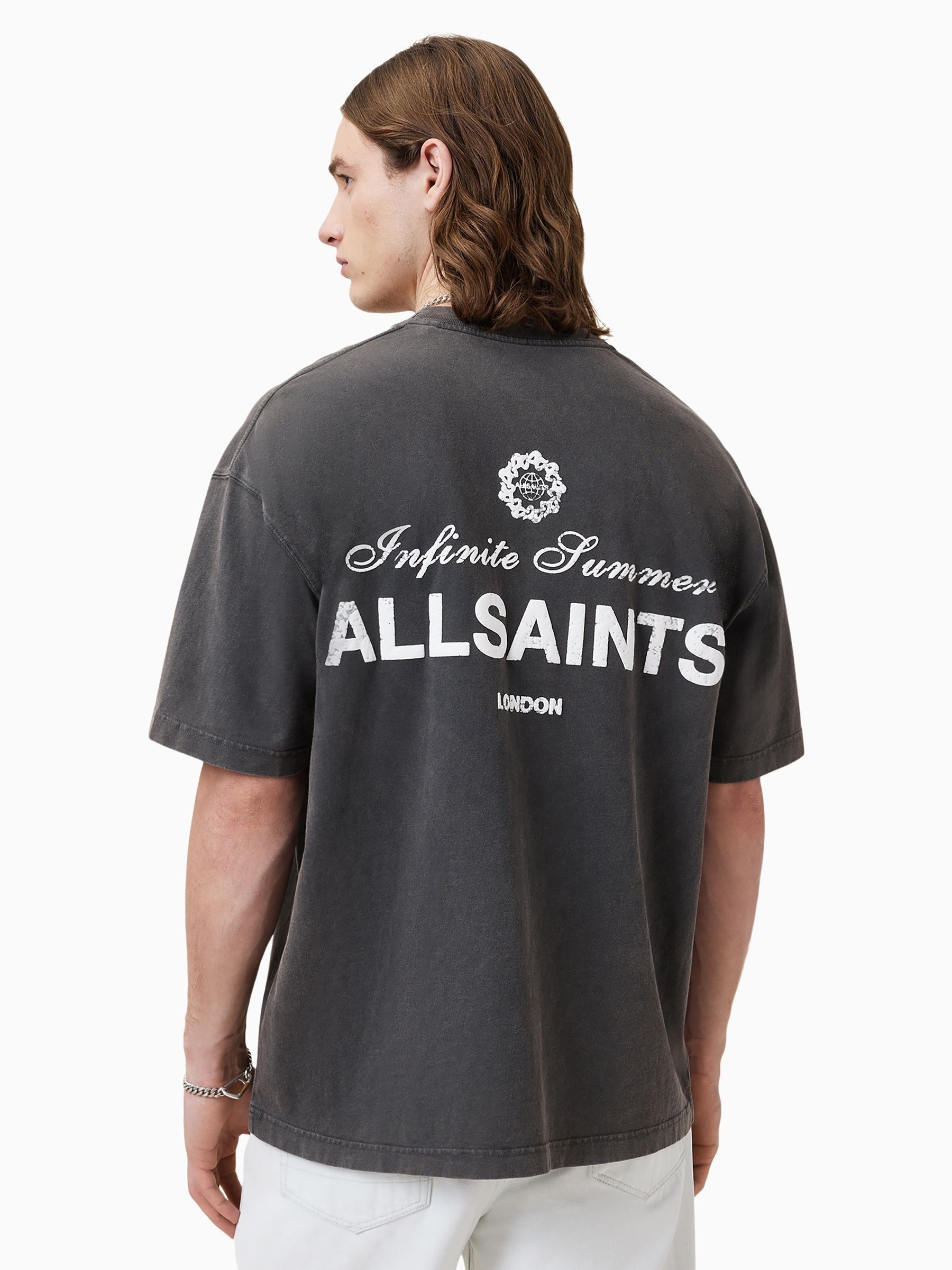 ★ALLSAINTS★ soleil crew t-shirt Buy AllSaints Black Soleil Short Sleeve Crew Cotton T-Shirt