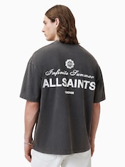 AllSaints Black Soleil Short Sleeve Crew 100% Organic Cotton T-Shirt - Image 6 of 7
