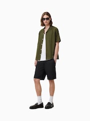AllSaints Green Kylo Short Sleeve Shirt - Image 4 of 6