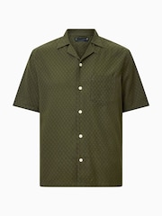 AllSaints Green Kylo Short Sleeve Shirt - Image 6 of 6