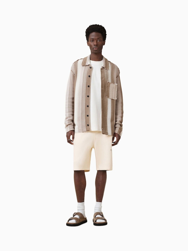 AllSaints White Undrgrnd 100% Organic Cotton Sweatshorts - Image 4 of 8