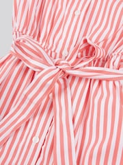 U.S. Polo Assn. Girls Striped Sleeveless Cotton Shirt Dress - Imagen 4 de 4