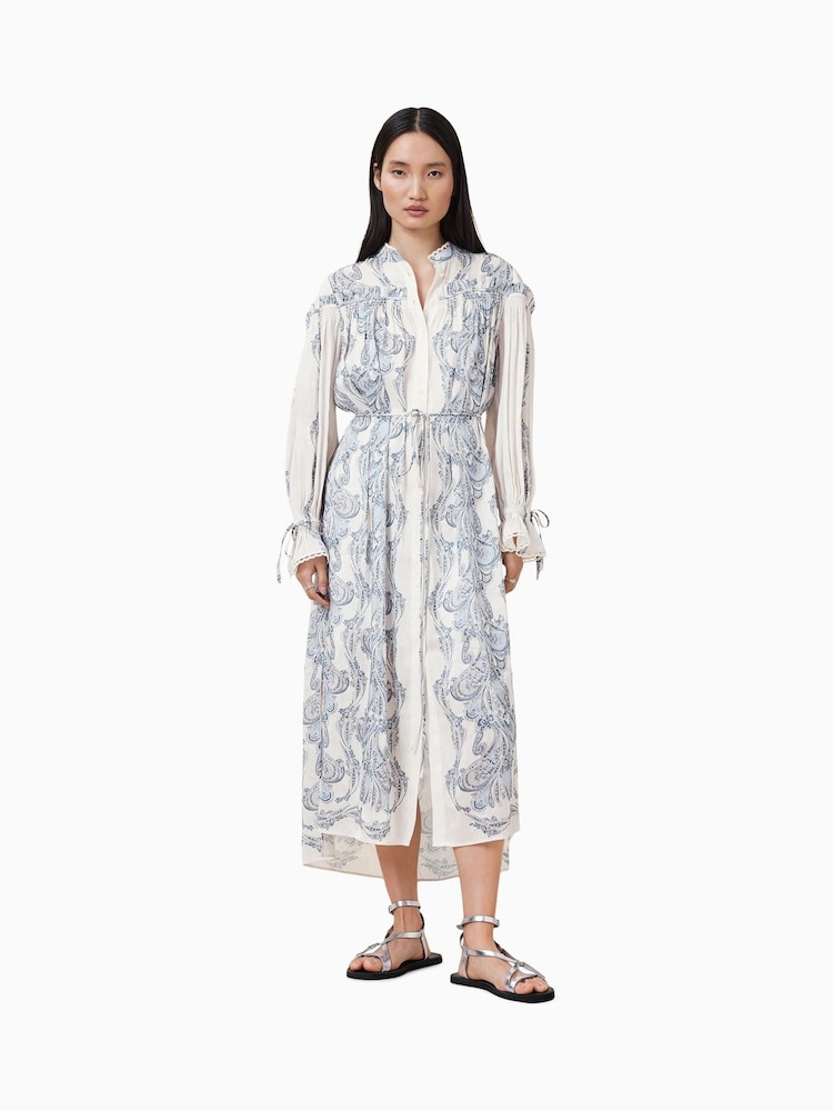 AllSaints Blue Delphine Shirt Dress - Image 1 of 5