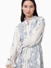 AllSaints Blue Delphine Shirt Dress - Image 2 of 5