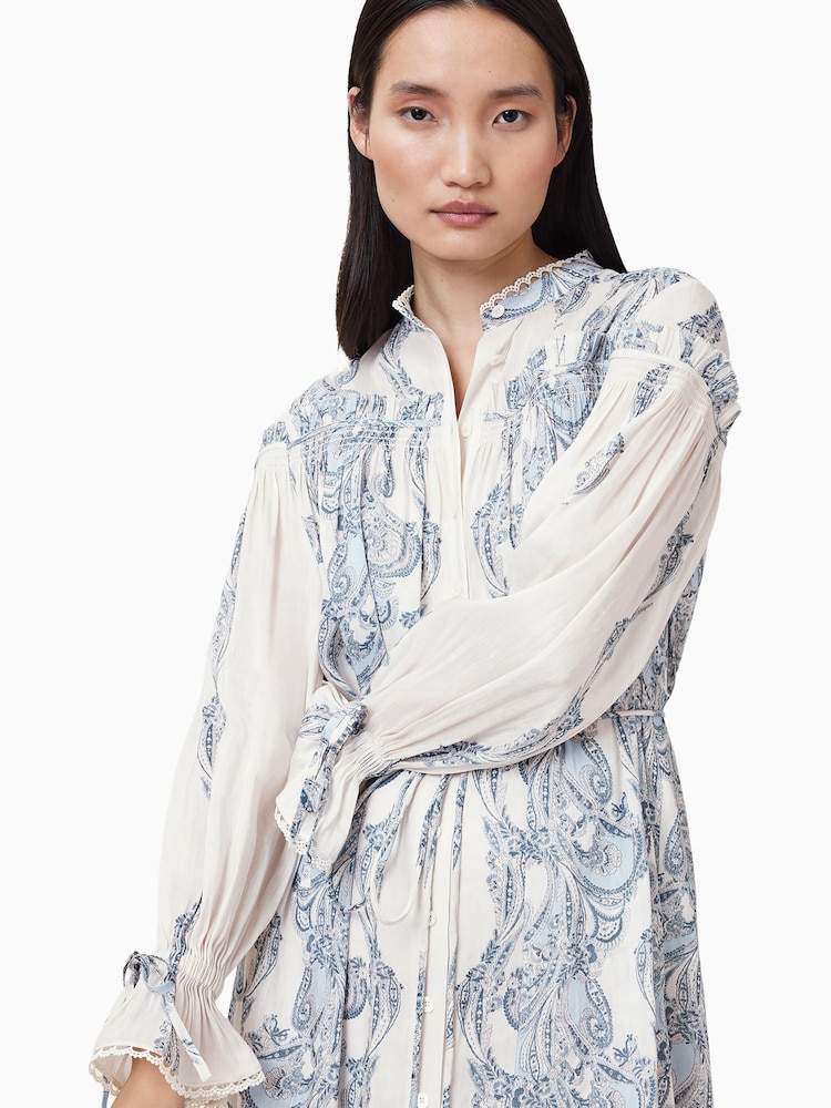 AllSaints Blue Delphine Shirt Dress - Image 2 of 5