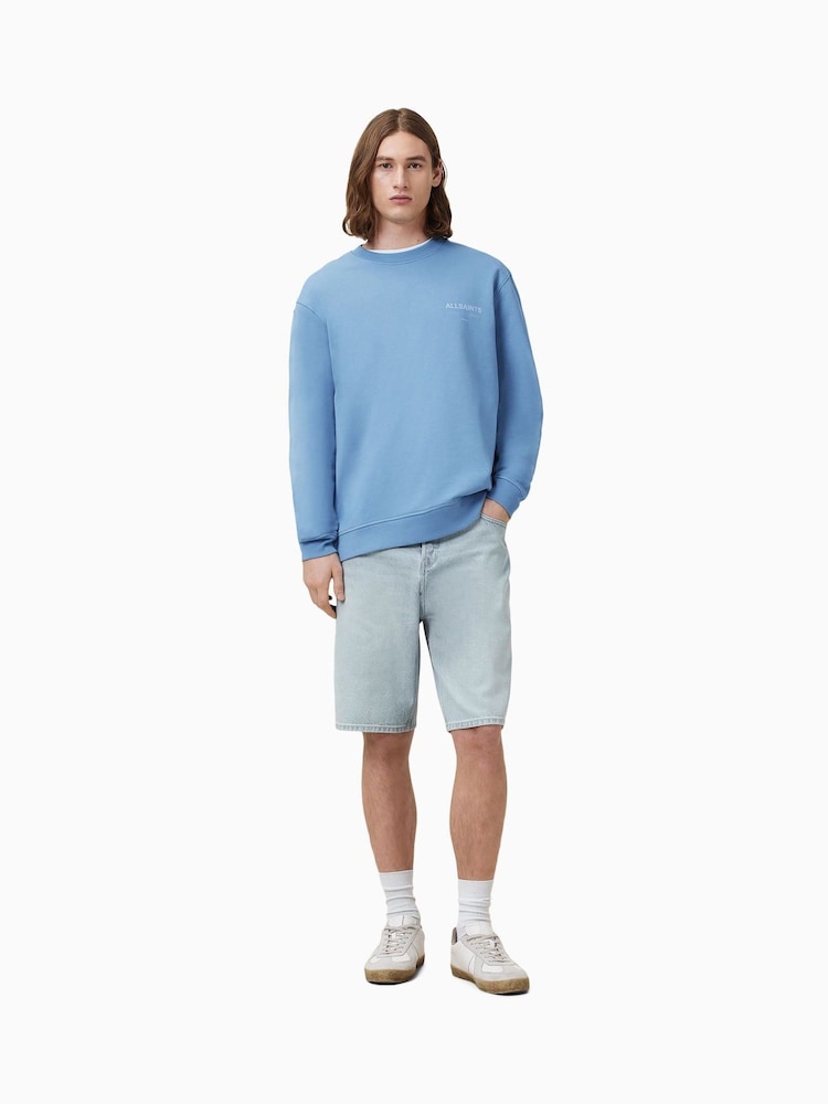 AllSaints Blue Underground Crew Jumper - Image 1 of 1
