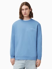Синий - Джемпер с круглым вырезом Allsaints Underground - Изображение 3 из 6