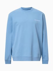 Синий - Джемпер с круглым вырезом Allsaints Underground - Изображение 6 из 6