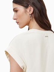 AllSaints White Mira Satin T-Shirt - Image 4 of 6