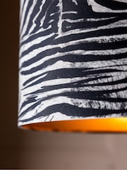 Rockett St George Black Zebra Easyfit Drum Shade - Image 3 of 4