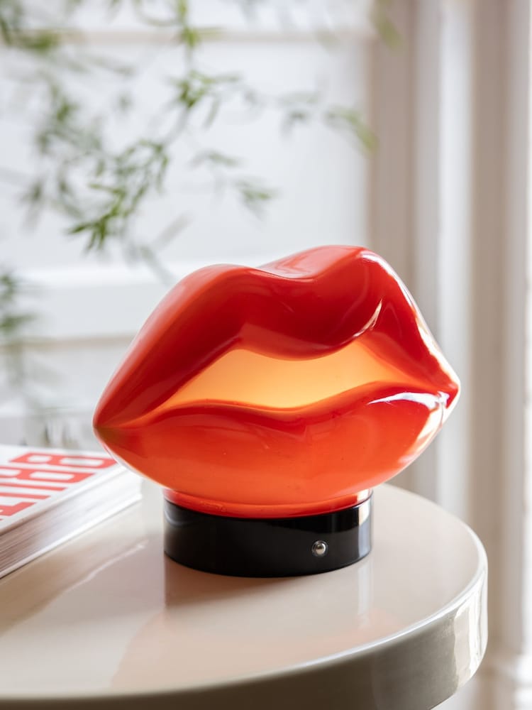 Rockett St George Red Rechargable Lips Table Lamp - Image 1 of 4