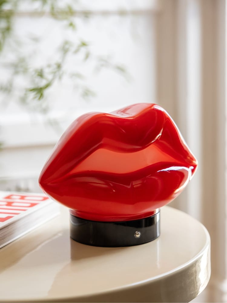 Rockett St George Red Rechargable Lips Table Lamp - Image 2 of 4