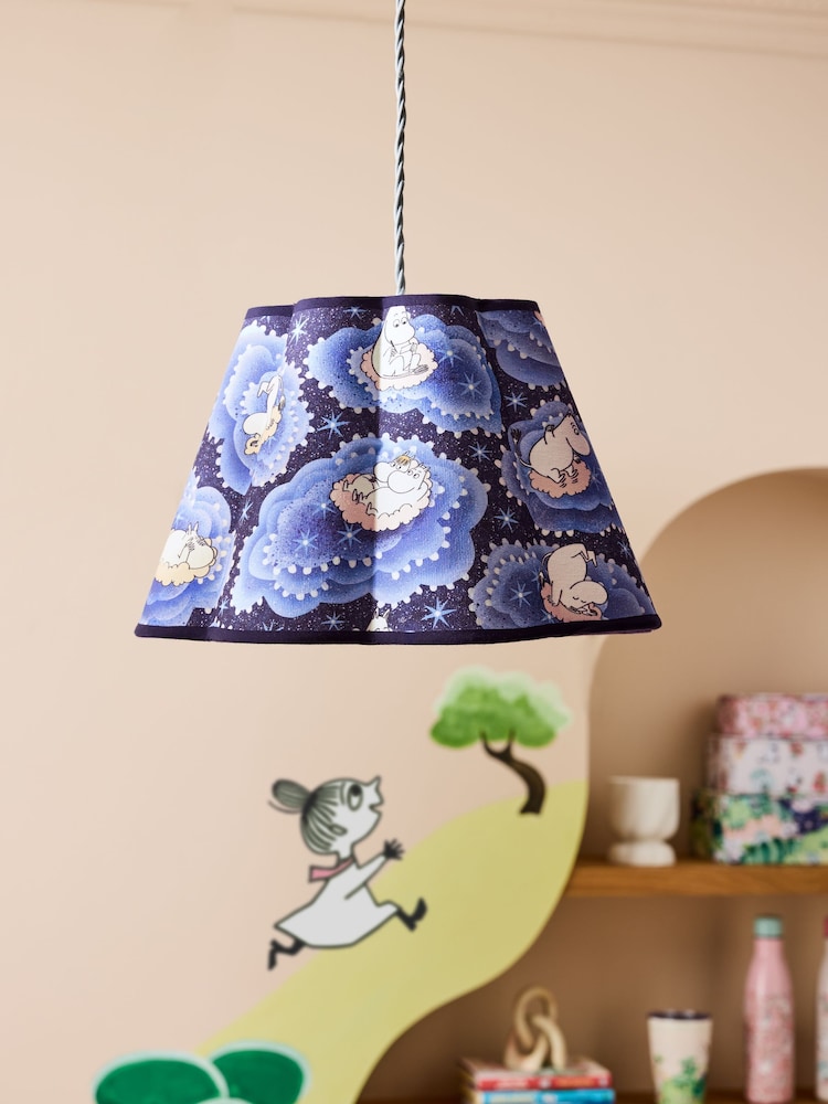 Cath Kidston Blue X Moomin Clouds Easyfit Scallop Shade - Image 2 of 5 Cath Kidston Blue X Moomin Clouds Easyfit Scallop Shade - Image 2 of 5