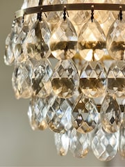 Shabby Chic by Rachel Ashwell® Brass Glass Floraline Petite Pendant Light - Image 3 of 4