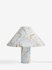 Clarke and Clarke Cream Marble Effect Tallie Table Lamp - Image 5 of 5