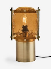 Rockett St George Amber Orange Retro Glow Glass Table Lamp - Image 5 of 5
