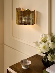 Nina Campbell Natural Fleur Rattan Wall Light - Image 3 of 5