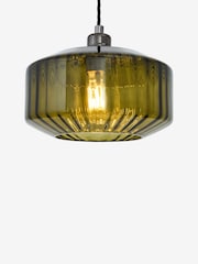 Rockett St George Green Easy Fit Shade Retro Glow Ribbed Glass - Image 5 of 6