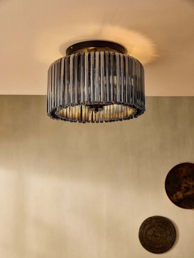 French Connection Grey Flush Fitting Sunaha Light - Image 1 of 4