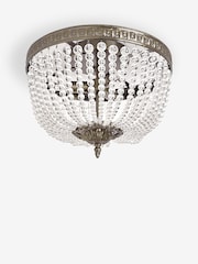 Shabby Chic by Rachel Ashwell® Clear Lilian Glass Beaded Flush Light - Image 6 of 6