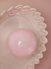 Cath Kidston Pink/Cream Scallop Bow Wall Plate Light - Image 4 of 4