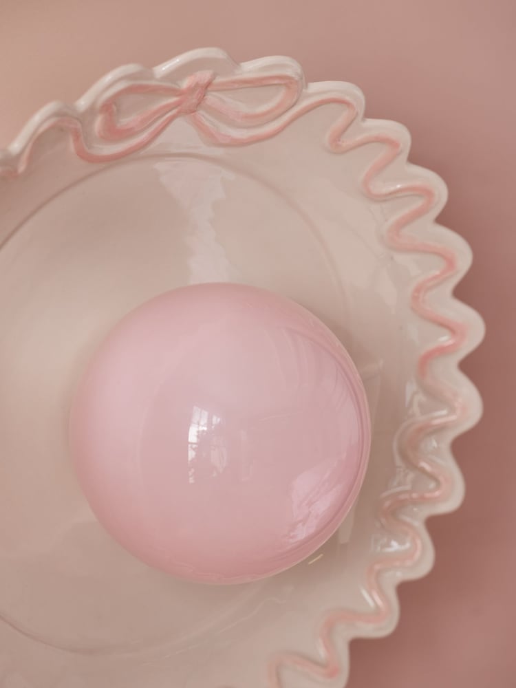 Cath Kidston Pink/Cream Scallop Bow Wall Plate Light - Image 4 of 4