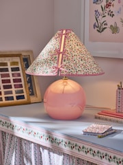 Cath Kidston Pink Bow Shade Orb Table Lamp - Image 1 of 4