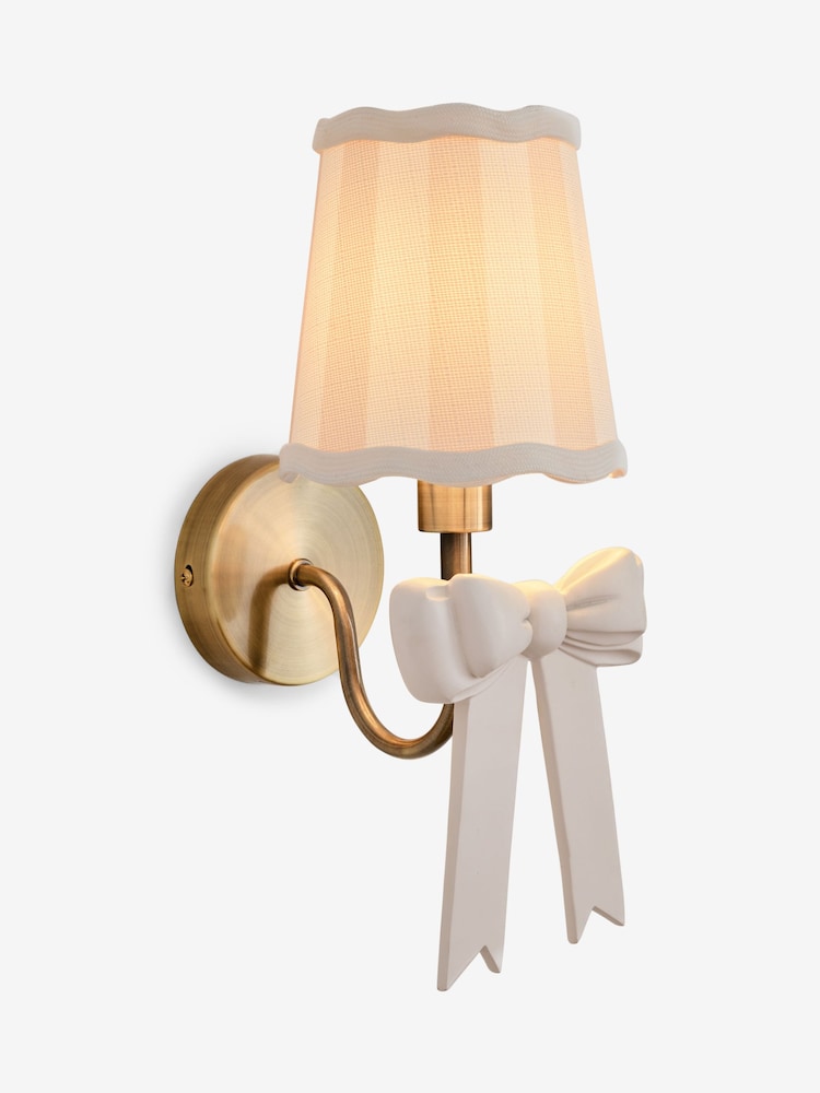 Cath Kidston Cream Canopy Bow Wall Light - Image 1 of 1